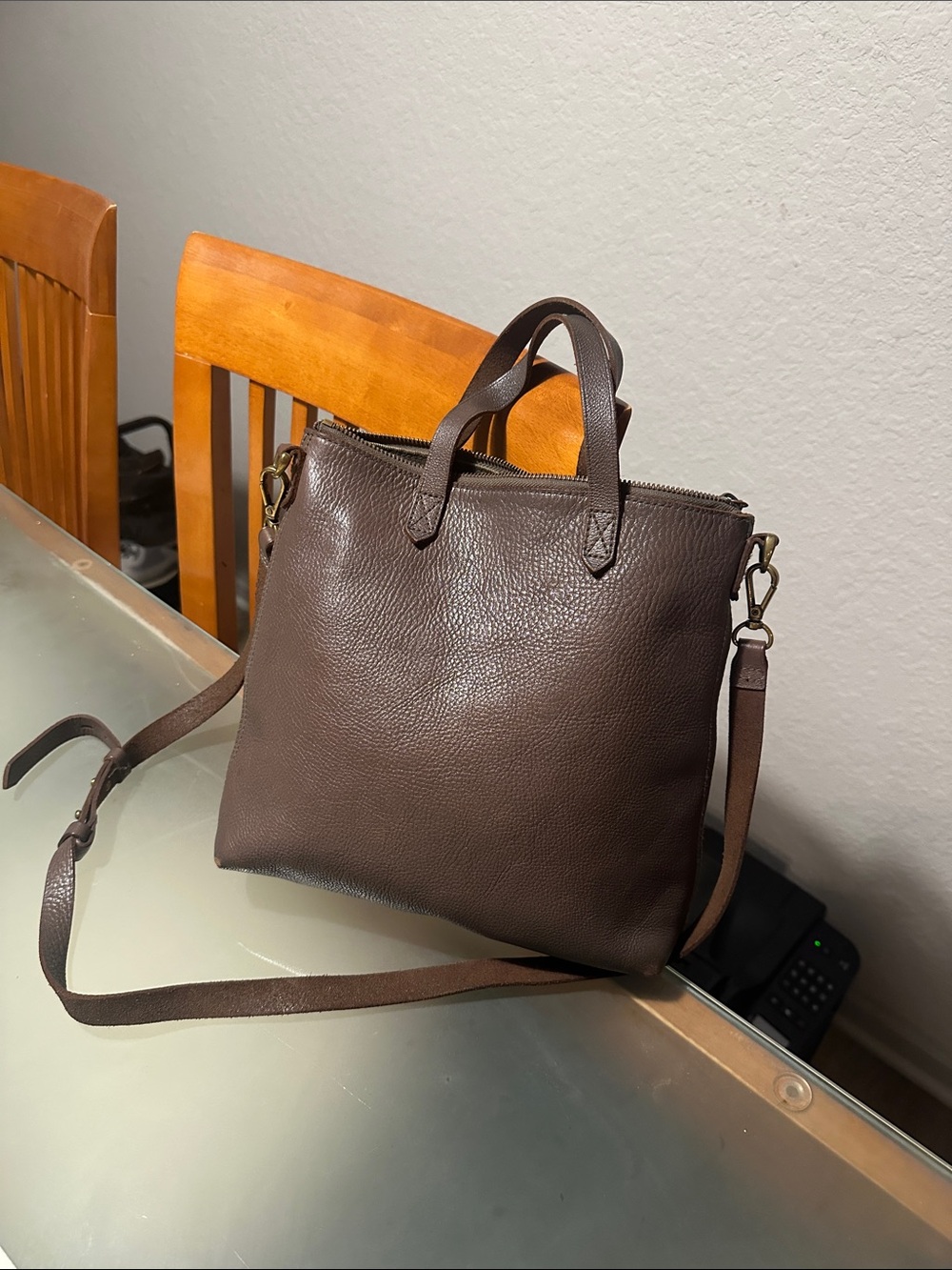 EUC Madewell Transport Tote Crossbody- Zip Top